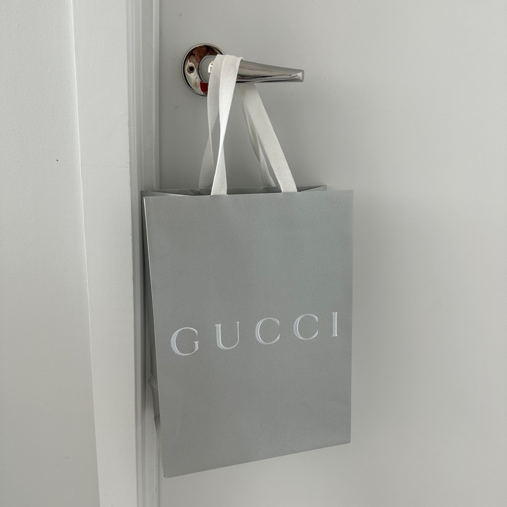 Gucci Limited Edition Silver Holiday Gift Bag 2023 PRICED TO SELL